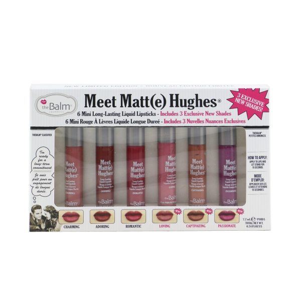 TheBalm Meet Matt(e) Hughes 6 Mini Long Lasting Liquid Lipsticks Kit - Vol. 3  6x1.2ml 0.04oz Hot on Sale