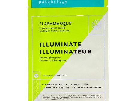 Patchology FlashMasque 5 Minute Sheet Mask - Illuminate  4x28ml 0.95oz For Discount