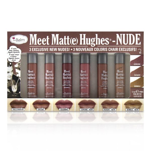 TheBalm Meet Matt(e) Hughes 6 Mini Long Lasting Liquid Lipsticks Kit - Vol. 3  6x1.2ml 0.04oz Hot on Sale