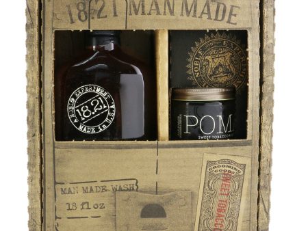 18.21 Man Made Man Made Wash & Pomade Set - # Sweet Tobacco: 1x Shampoo, Conditioner & Body Wash 530ml + 1x Hair Pomade 56.7g  2pcs For Cheap