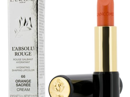 Lancome L  Absolu Rouge Hydrating Shaping Lipcolor - # 66 Orange Sacree (Cream)  3.4g 0.12oz Sale