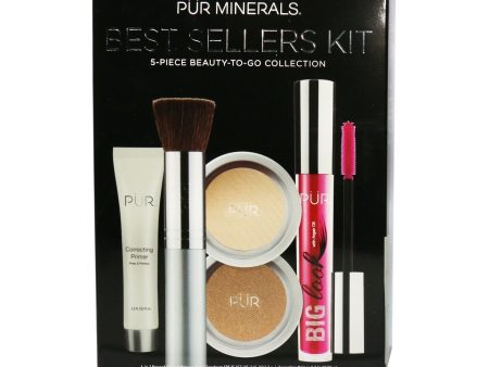 PUR (PurMinerals) Best Sellers Kit (5 Piece Beauty To Go Collection) (1x Primer, 1x Pressed Powder, 1x Bronzer, 1x Mascara, 1x Brush) - # Light  5pcs Fashion