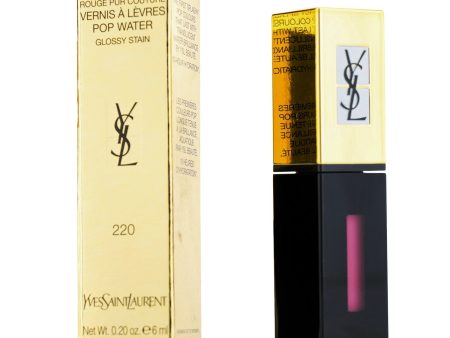 Yves Saint Laurent Rouge Pur Couture Vernis A Levres Pop Water Glossy Stain - #220 Nude Steam  6ml 0.2oz Online Hot Sale