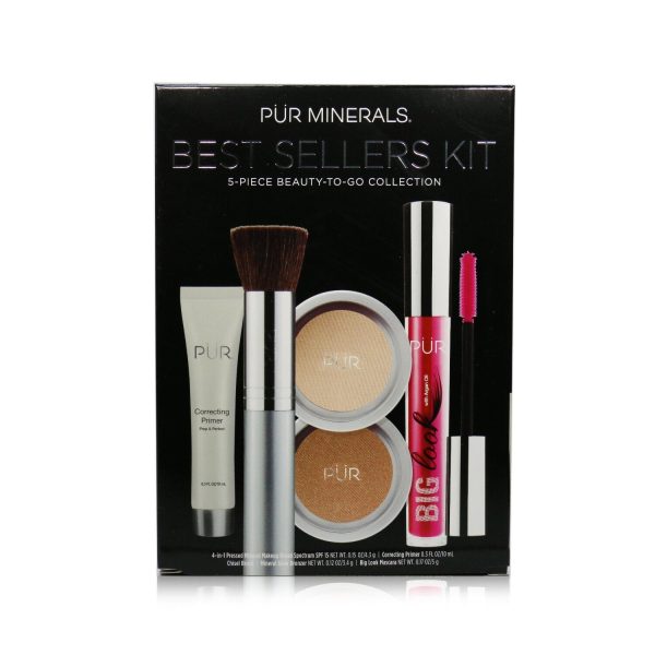 PUR (PurMinerals) Best Sellers Kit (5 Piece Beauty To Go Collection) (1x Primer, 1x Powder, 1x Bronzer, 1x Mascara, 1x Brush) - # Blush Medium  5pcs Cheap